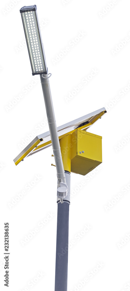 Fototapeta premium street lamp on batteries from the sun