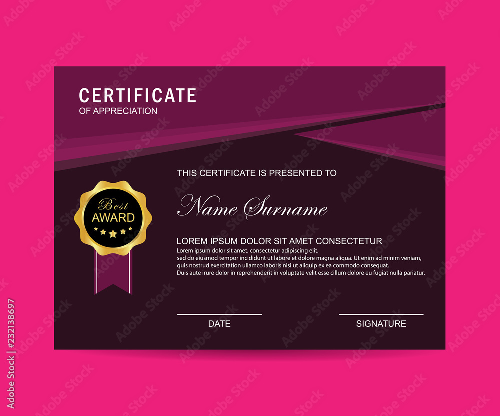 Obraz premium Modern certificate vector