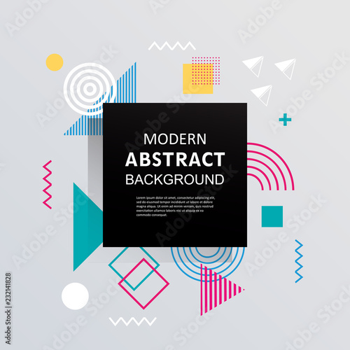 Modern geometric abstract pattern design and background with badge. Use for modern design, covers, template, decorated, brochure, flyers.