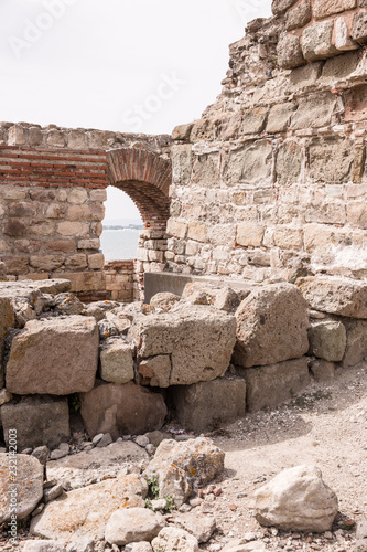 Ancient ruin on the sea sore