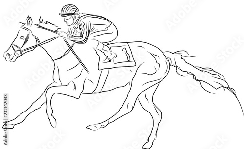 horse jumping obstacles during equestrian