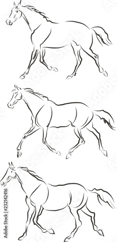 Rider with horse jump over the hurdle