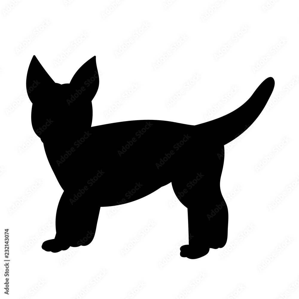  black silhouette of a dog