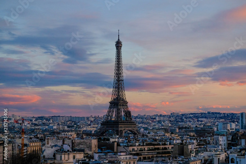 Eiffel Tower from Arc de Triumph by Sunset © Timm