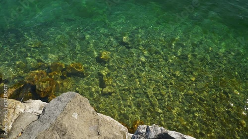 sunny day geneva city lakeside clear water slow motion panorama 4k switzerland
