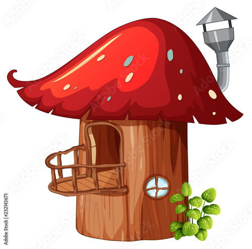 Enchanted mushroom wooden house