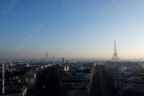 View towards Eiffel Tower in Paris