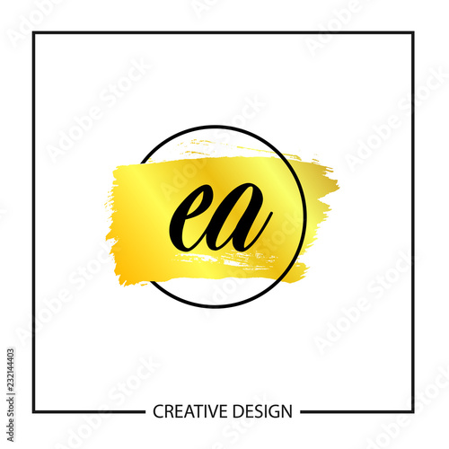 Initial Letter EA Logo Template Design Vector Illustration