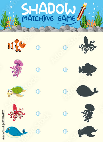 Shadow matching game worksheet