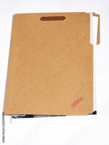 A confidential file folder