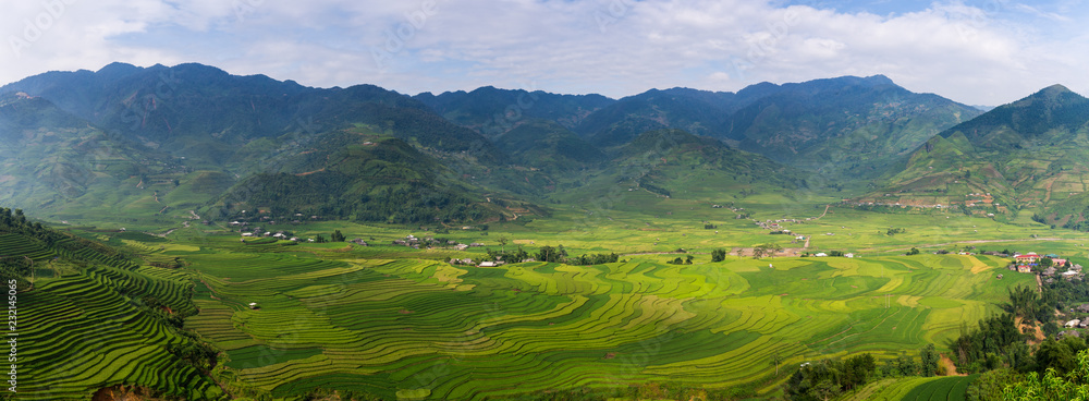 Terraced rice fields in Mu Cang Chai, Yen Bai, Vietnam