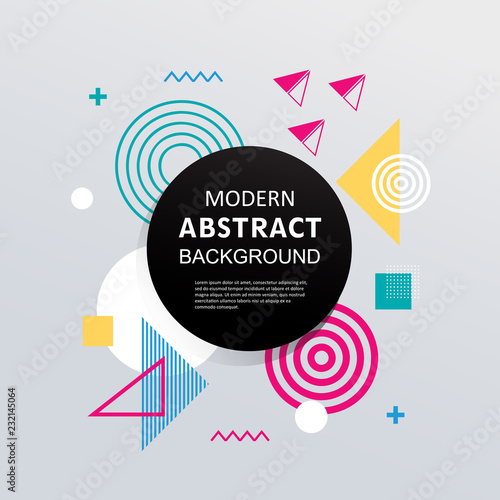 Vector of colorful modern simple abstract geometric pattern and background