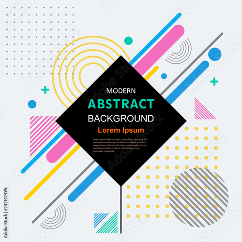 Vector of colorful modern simple abstract geometric pattern and background