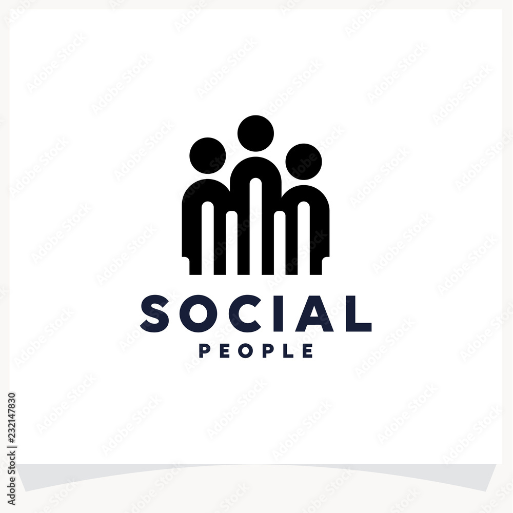 Social People Logo Designs Template