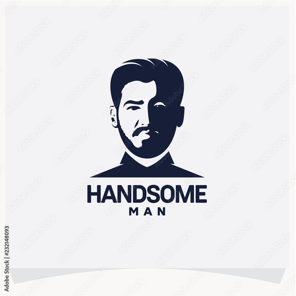 Handsome Man Logo Designs Template Handsome Man Logo Designs Template