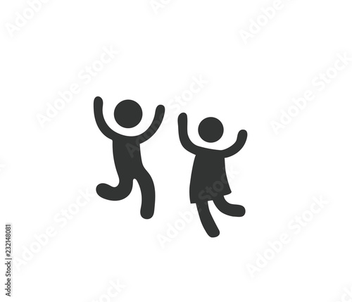 Kids icon ( Kids playing icon )