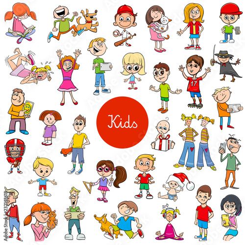 cartoon children characters large collection