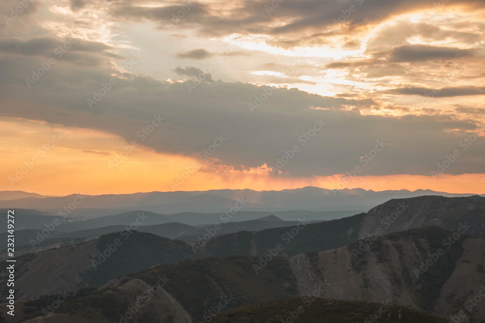 Amazing sky above mountain range Amazing sky above mountain range