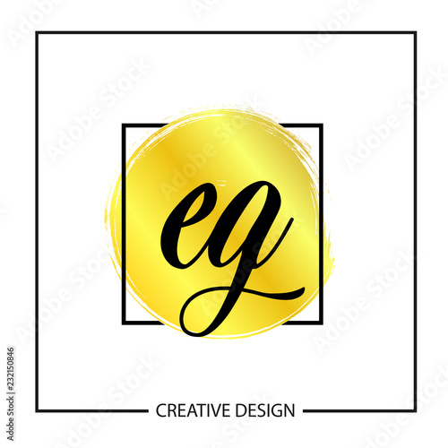 Initial Letter EG Logo Template Design Vector Illustration