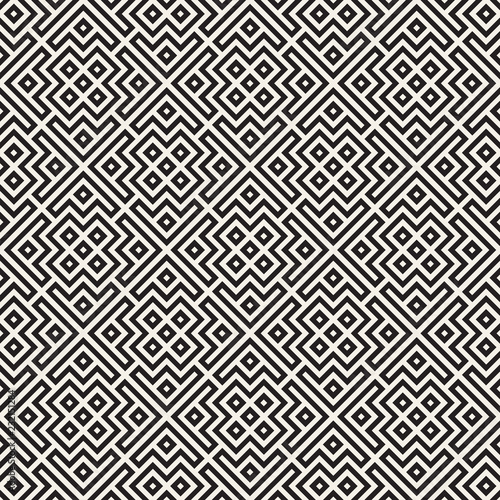 Ethnic pattern vector design. Seamless lattice background. Square repeating lines elements.