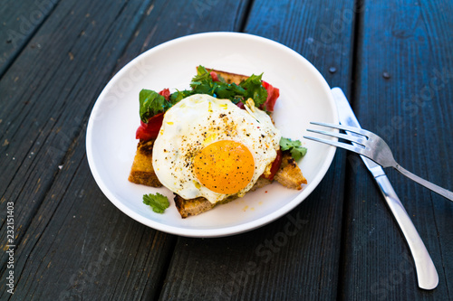 Open Faced Egg Sandwich