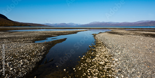 Landscape with Tornetrask lake, Norrbotten, Sweden