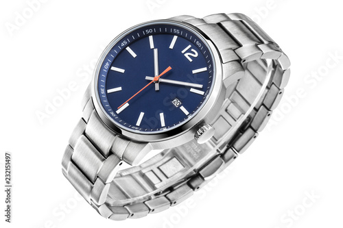 business man watch in white background