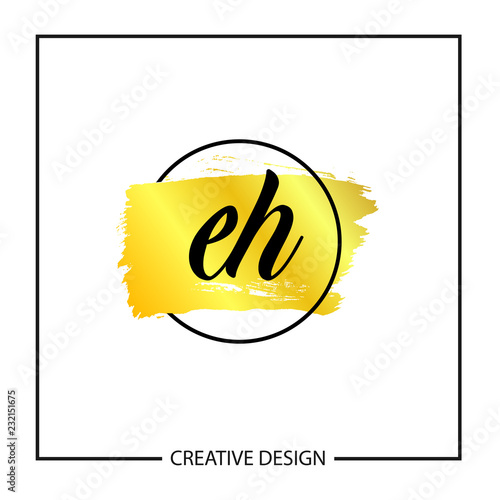 Initial Letter EH Logo Template Design Vector Illustration