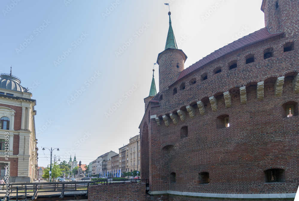 Barbakan, Krakow, Poland. The best preserved medieval barbican in Europe