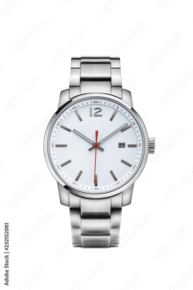 business man watch in white background business man watch in white background