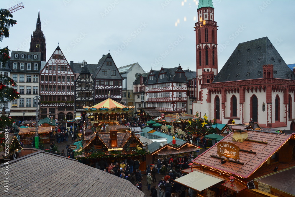 Marché de noël Francfort Frankfurt Christmas Market Stock Photo Adobe Stock