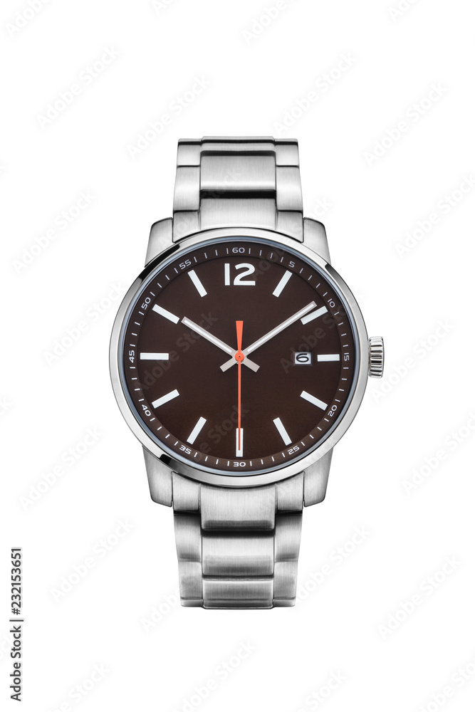 business man watch in white background business man watch in white background