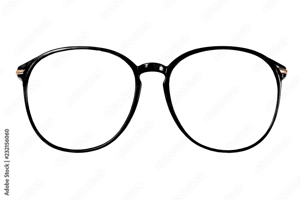 Glasses isolated on white background for applying on a portrait Glasses isolated on white background for applying on a portrait