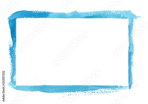Blue Watercolor Frame Border