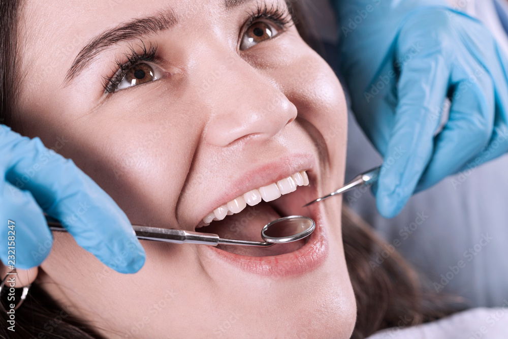 beautiful woman in dental clinic beautiful woman in dental clinic