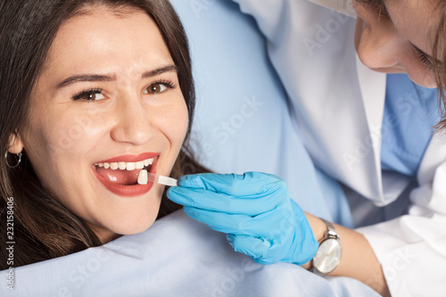 beautiful woman in dental clinic