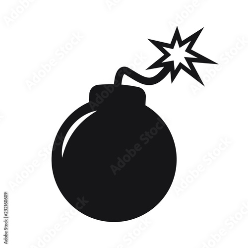 Bomb icon, vector illustration