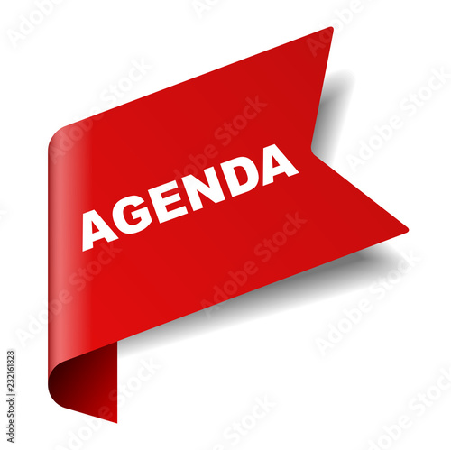 red vector banner agenda