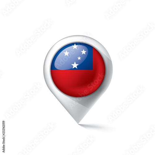 Samoa flag, vector illustration on a white background. Free Download Samoa flag, vector illustration on a white background. - GFXLoad