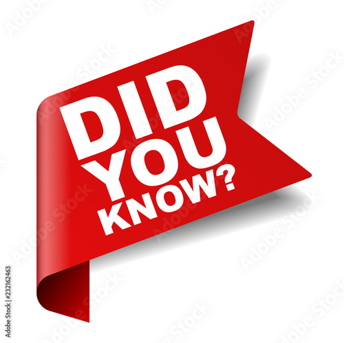 red vector banner did you know