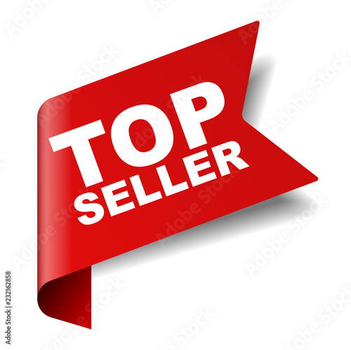 red vector banner top seller