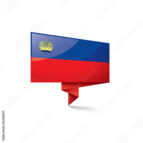 liechtenstein flag, vector illustration on a white background.