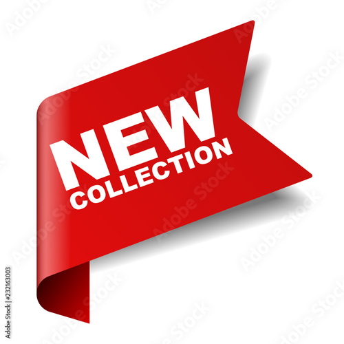 red vector banner new collection
