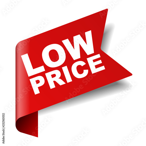 red vector banner low price