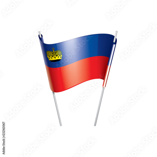 liechtenstein flag, vector illustration on a white background.