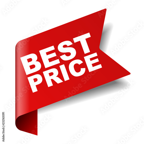 red vector banner best price