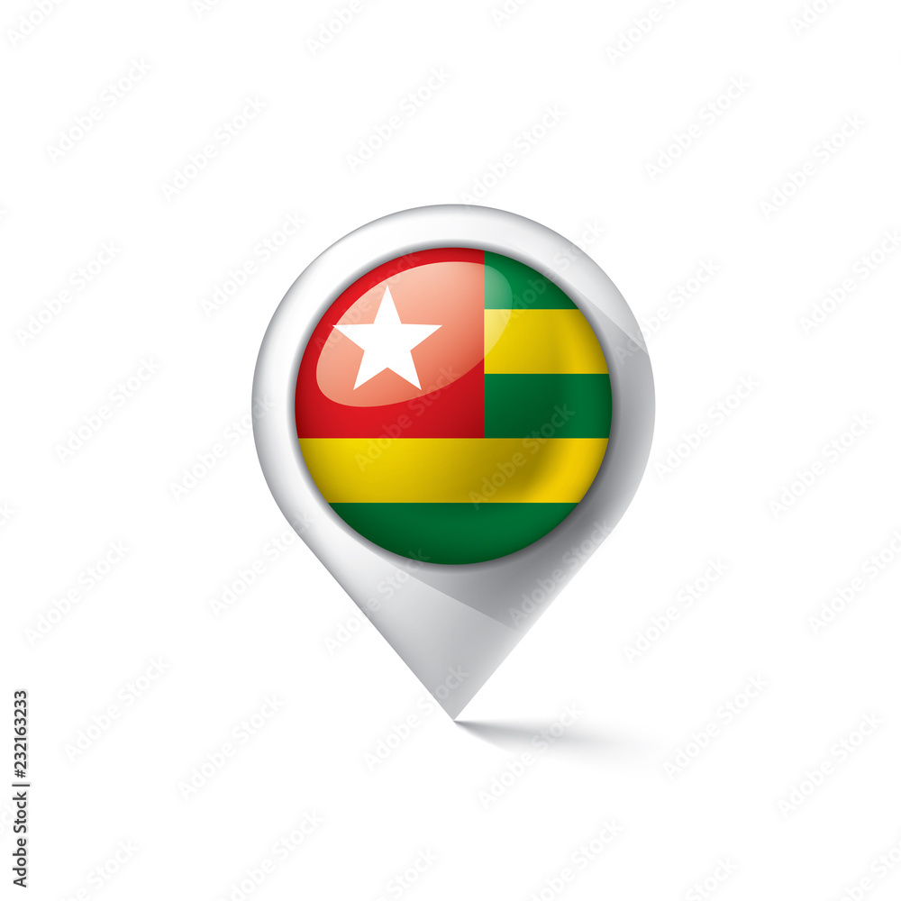togo flag, vector illustration on a white background. togo flag, vector illustration on a white background.
