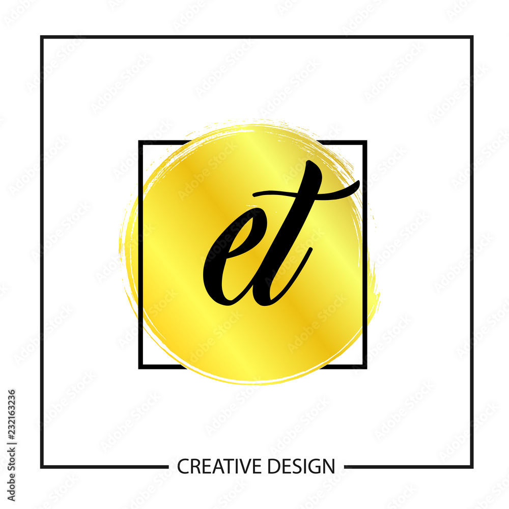 Initial Letter ET Logo Template Design Vector Illustration