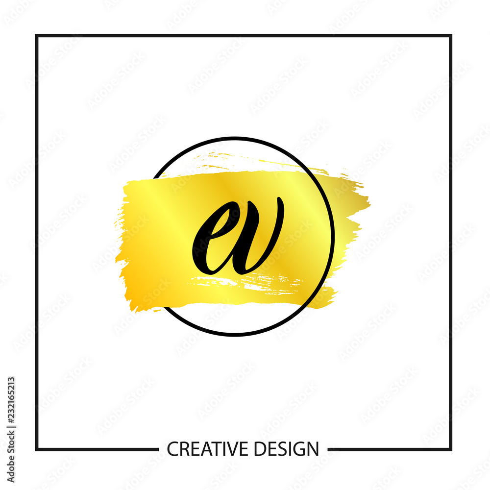 Initial Letter EV Logo Template Design Vector Illustration
