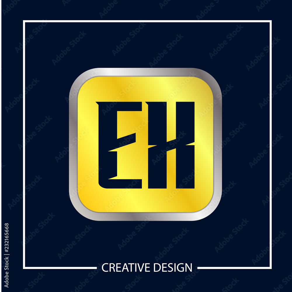 Initial Letter EX Logo Template Design Vector Illustration Initial Letter EX Logo Template Design Vector Illustration